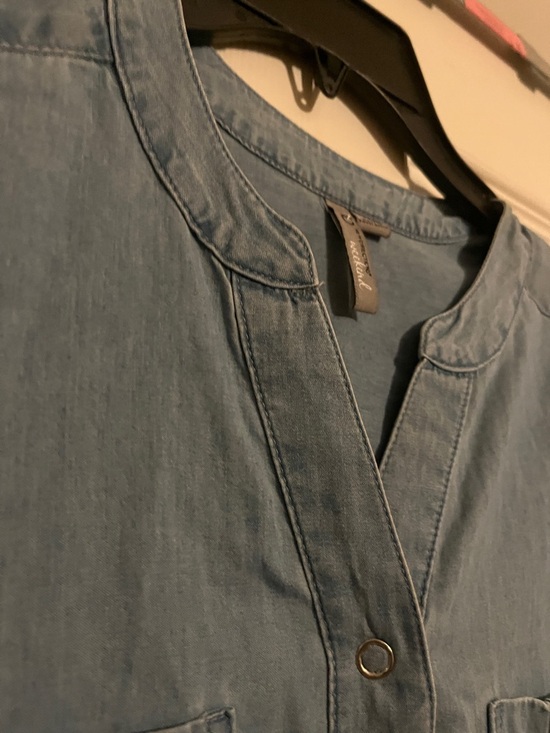 new directions Light Blue Denim Shirt Dress - Picture 4 of 7